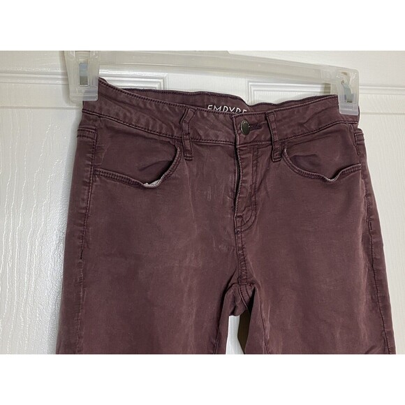 Empyre Delaney Womens Size 3 Maroon Low Rise Jeans Pants Stretch - Picture 3 of 8